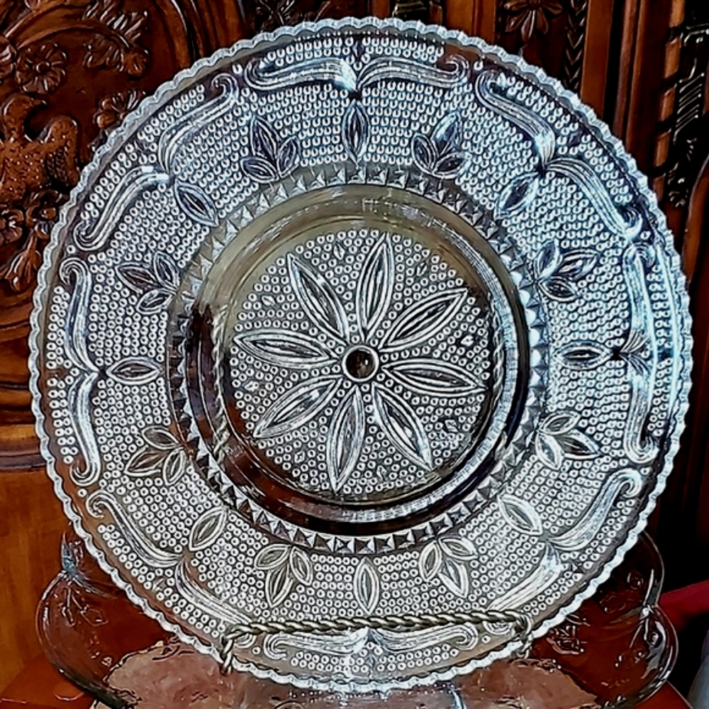 11 1/2" Federal Glass "Heritage Clear" Circa 1940-1955 Sandwich Platter